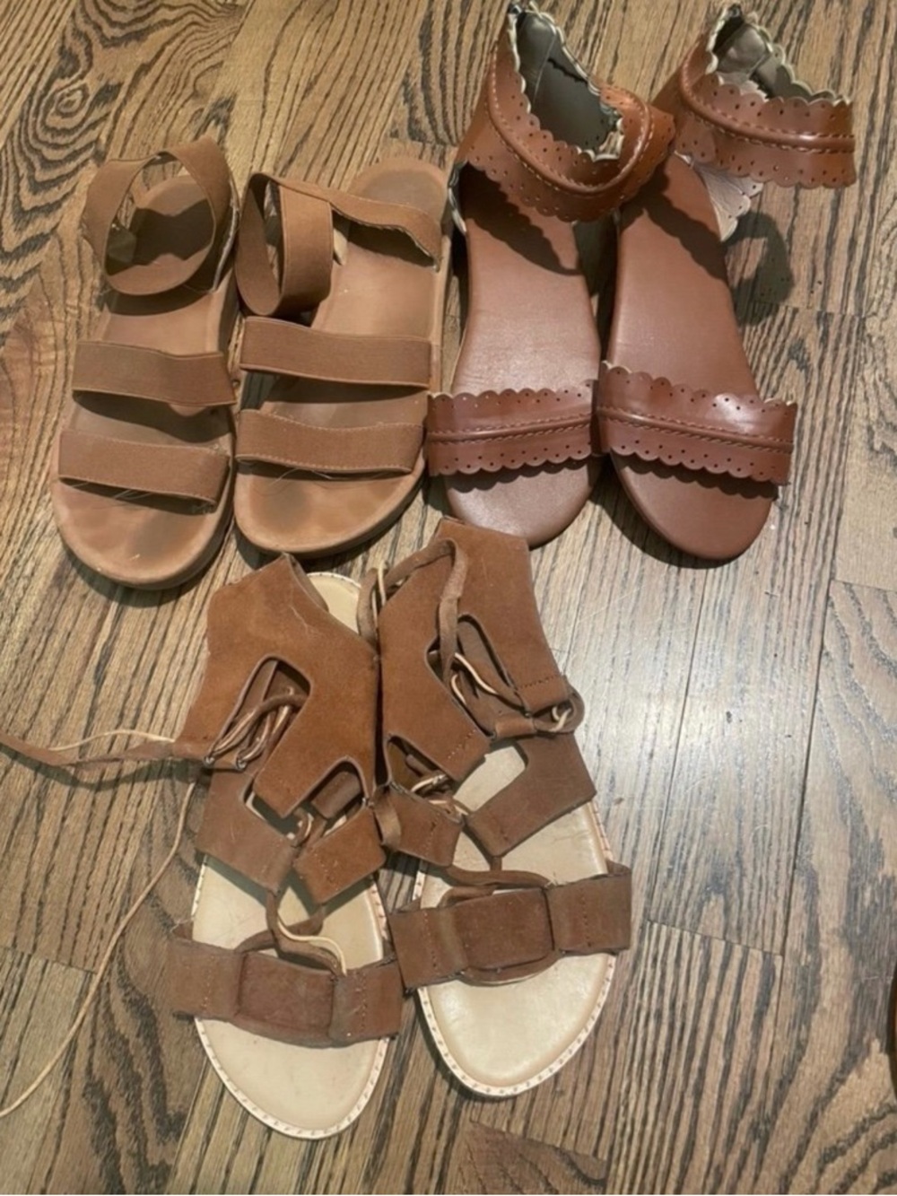 Women’s size 7 Brown Suede and Leather Sandals - Stylish Summer Footwear